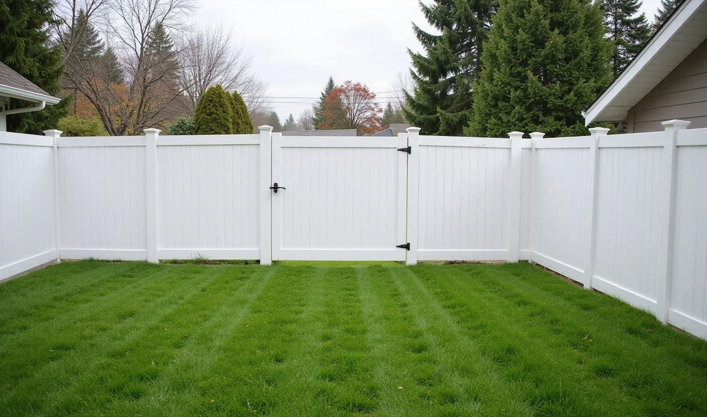 Vinyl fence and gate installation in Lane County Oregon